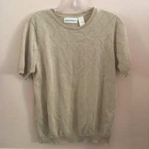 Knit shirt sleeve sweater